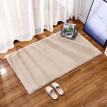 供应一件代发仿兔毛绒地毯地垫脚垫家用简约可水洗地毯短毛绒坐垫