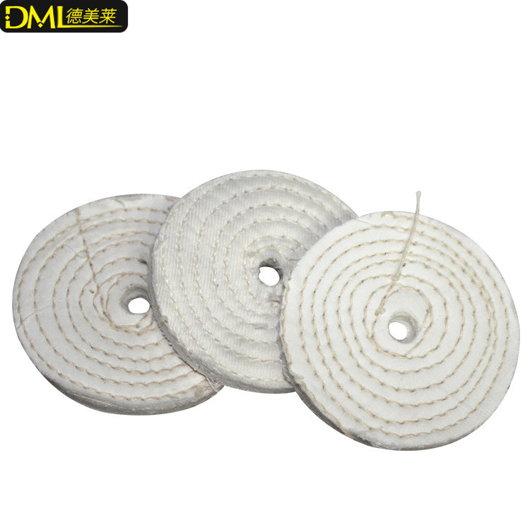 4寸100mm抛光布轮白色车线布轮白布轮抛光轮棉布轮