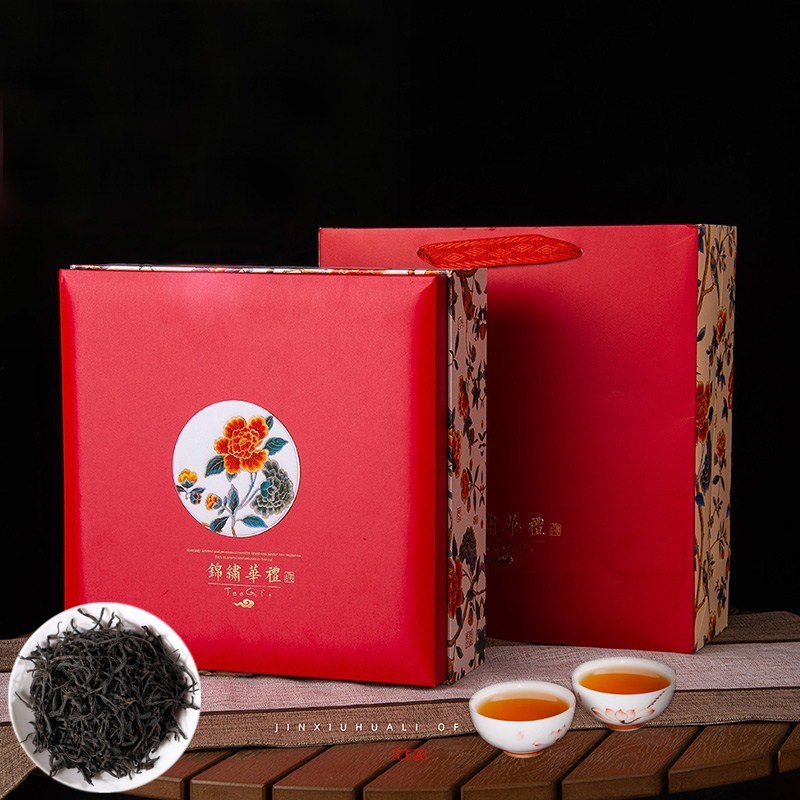 锦绣华礼武夷山桐木关高山正山小种茶叶红茶散装桂圆味礼盒装400g