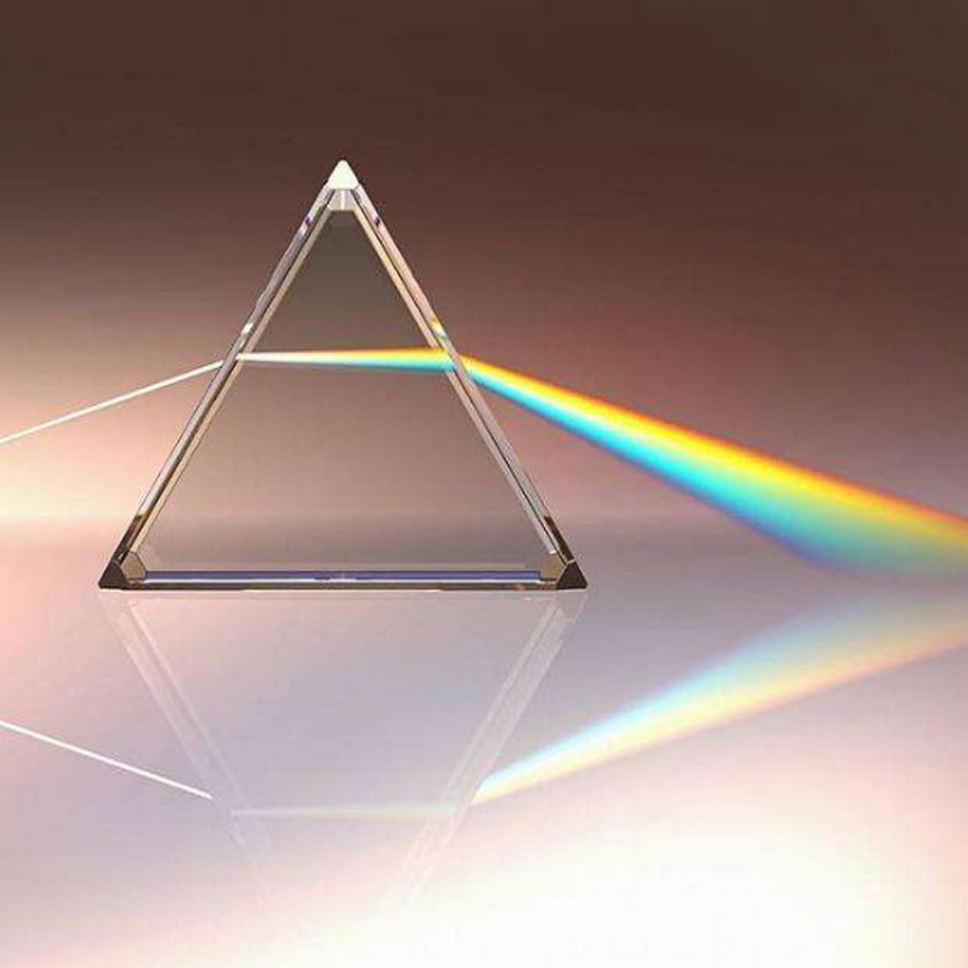 三棱镜光学玻璃儿童彩虹大号物理光学棱镜分光直角棱镜三棱镜片