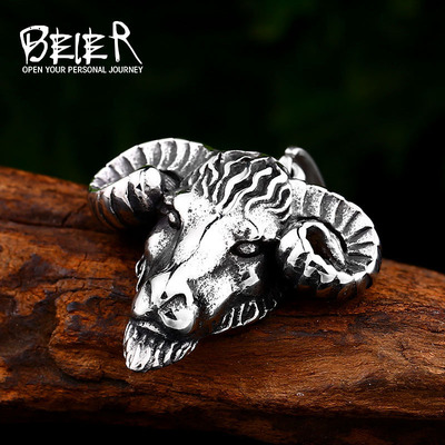 beier民族风饰品批发 牛气冲天牛头吊坠 不休噶男士个性挂件