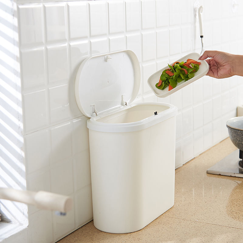 Same Style Push Type with Lid Home Living Room Creative Toilet Bathroom Gap Sorting Trash Bin 0119