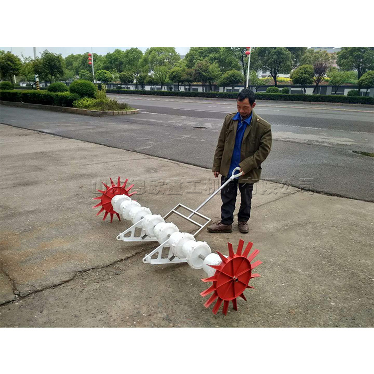 手拉式水稻播种机不锈钢种子点播机水稻直播机可调株距