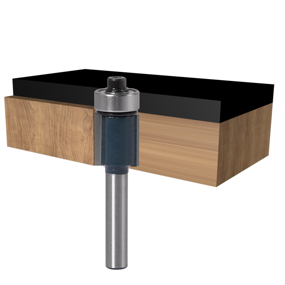 木工修边刀雕刻木工铣刀修边机刀头1/4柄刀头合金修边刀木工