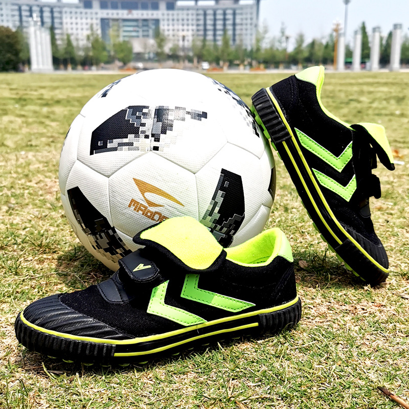 Double Star Soccer Shoes Children Student Male and Female Models Velcro Rubber Nail Broken Nail Artificial Grass Football Class Training Shoes