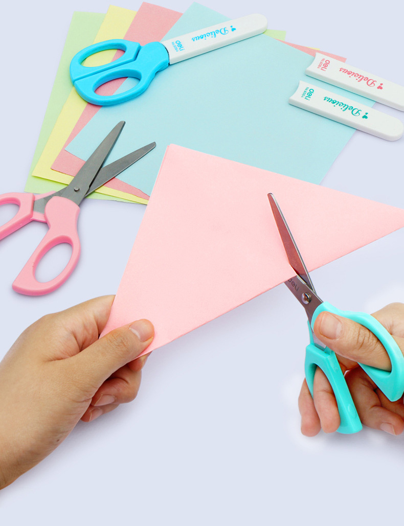 得力文具儿童剪刀小剪刀圆头小号可爱幼儿园迷你卡通剪纸手工刀