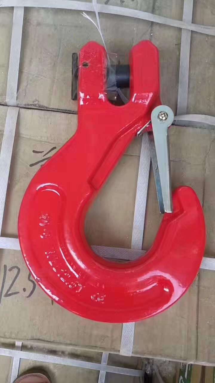 g80欧式羊角吊钩 羊角滑钩 意式羊角挂钩1.12t高强度链条起重货钩