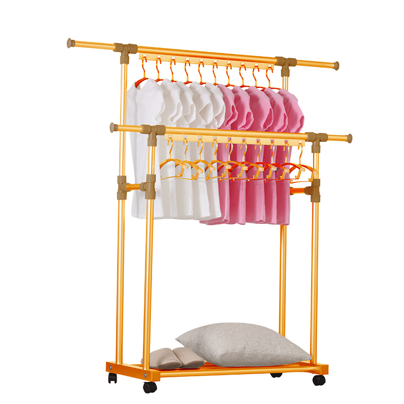 升降可伸缩家用移动晾衣架