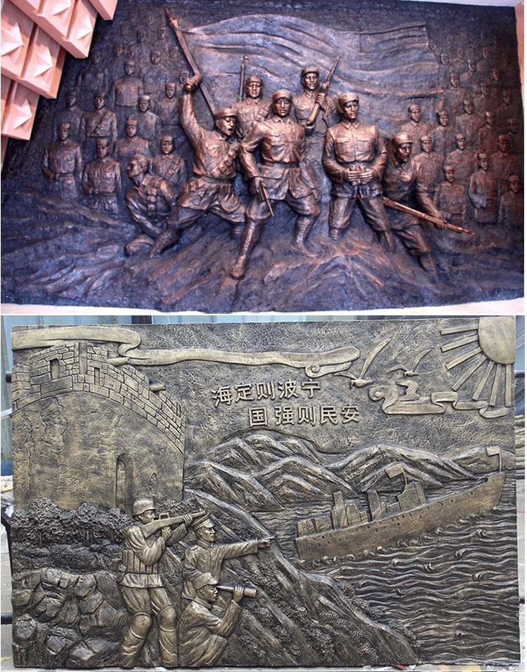 卡通定制广场火锅店美陈摆件纪念革命英雄人物学校玻璃钢浮雕雕塑