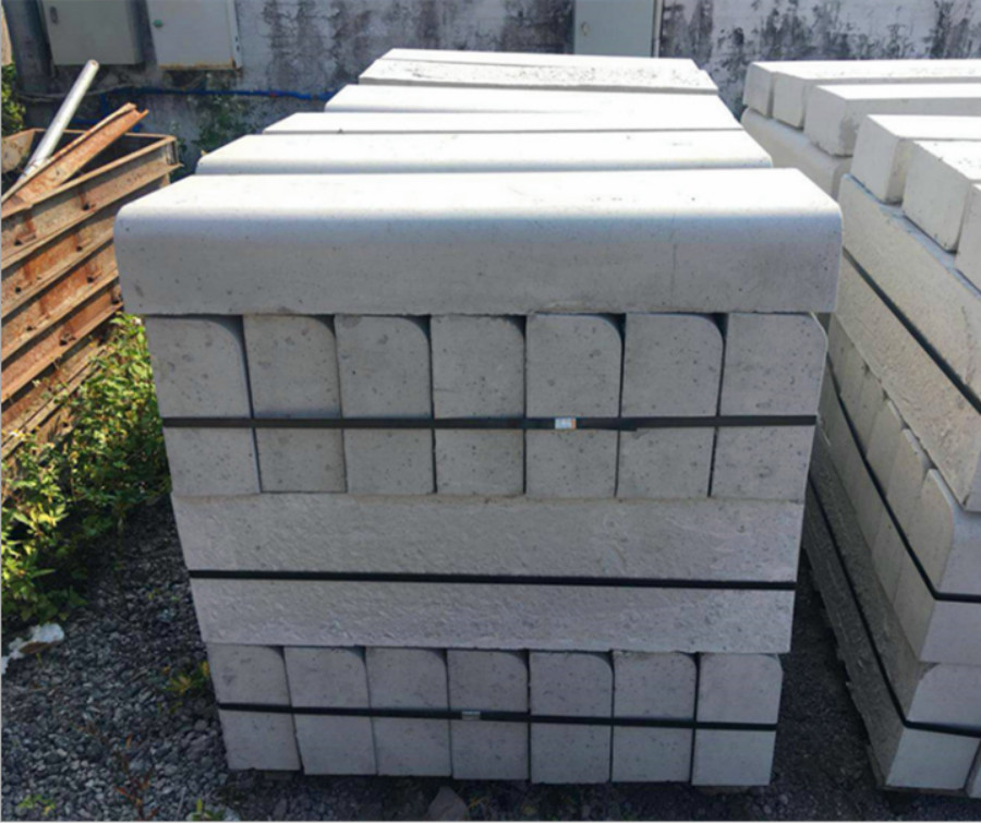 水泥预制混凝土侧石路缘石仿花岗岩路边石芝麻白水泥人行道路牙石