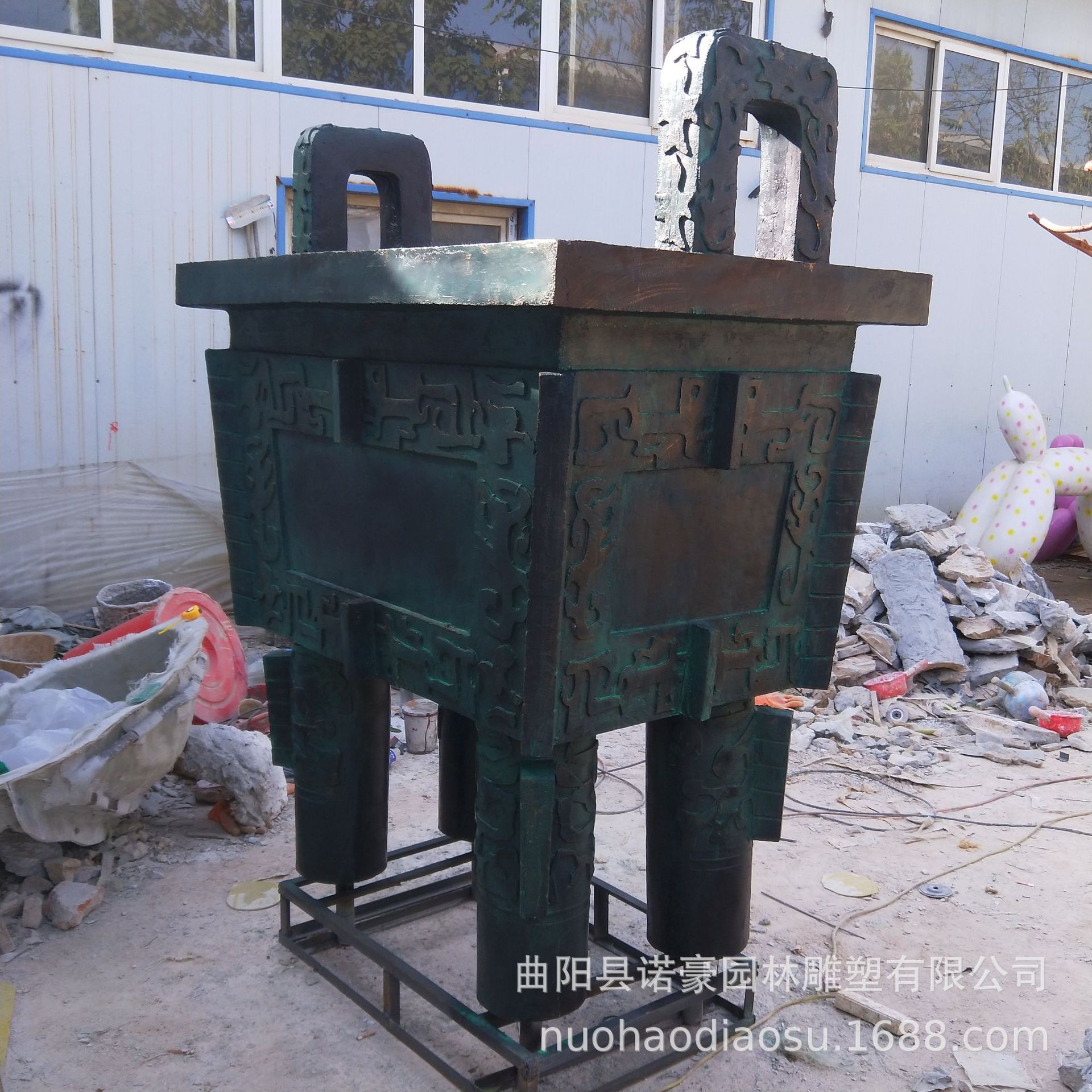 定制司母戊鼎商后母戊鼎大型玻璃钢铸铜雕塑仿青铜鼎方鼎景观摆件