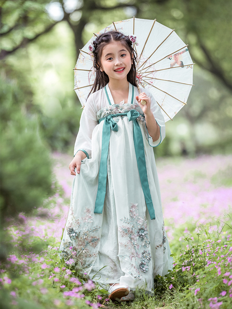 儿童汉服女童襦裙仙女飘逸超仙齐胸2020新款中国风明制古装女夏季