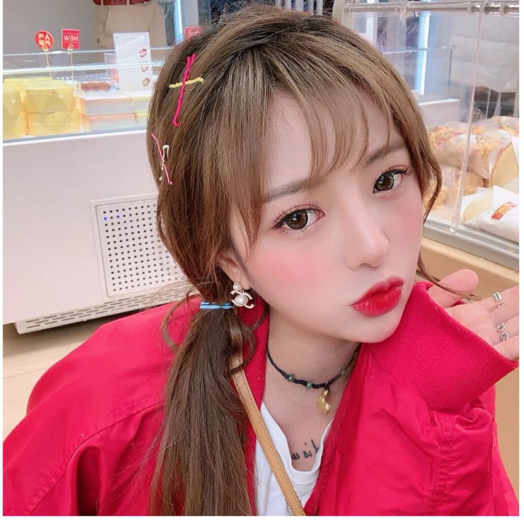 日韩彩色发夹发饰韩国糖果泫雅一字发卡韩式边夹可爱碎发夹刘海夹