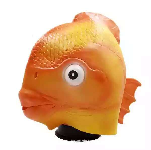 西游记龙宫金鱼面具万圣节恐怖鲤鱼头套动物面具派对演出动漫道具