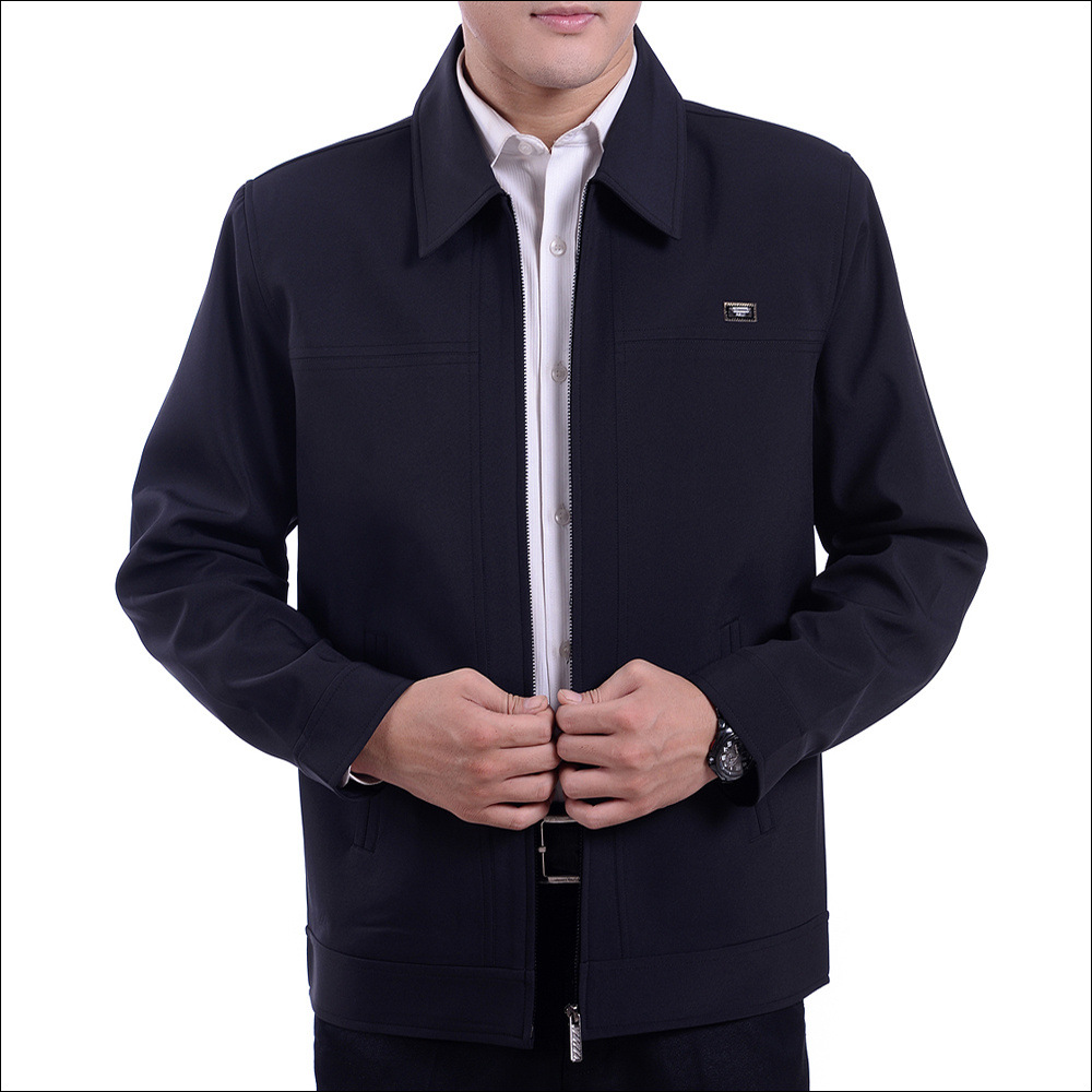 一件代发中老年男装夹克休闲爸爸装2020新款秋季款中年男士外套男