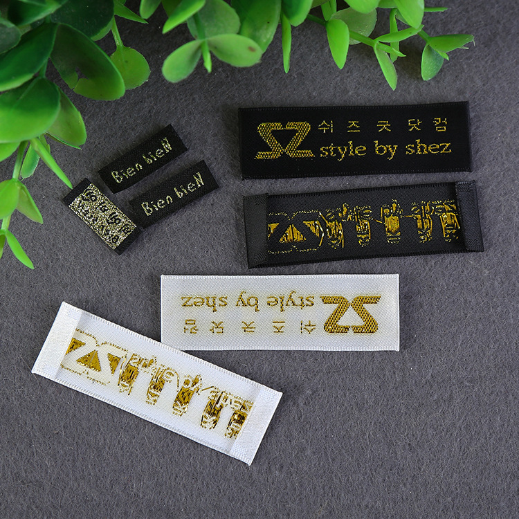 定做服装领标 订做商标缎带木机勾边机领标鞋衣服后领唛织唛