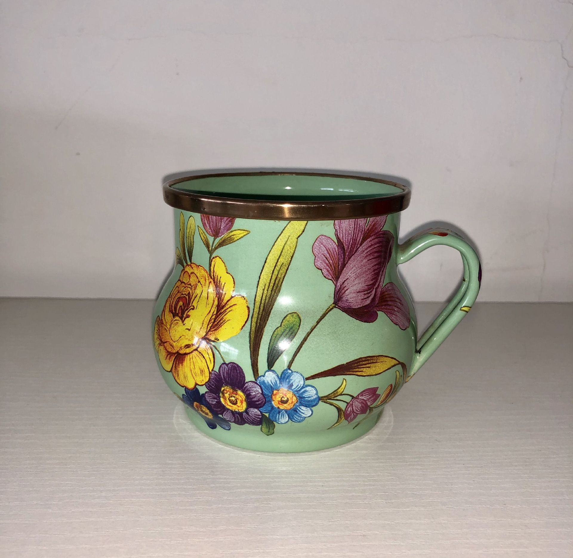 可定制logo礼品口杯外贸搪瓷杯马克珐琅水杯创意礼品杯子厂家定制