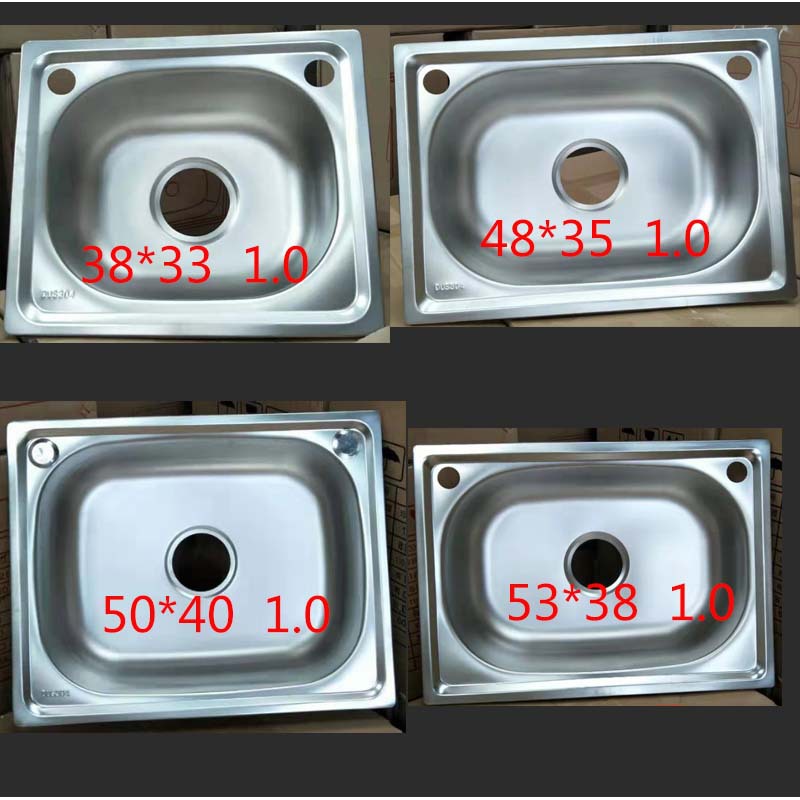 Kitchen Sink Single Sink Washing Basin Stainless Steel Household Sink Vegetable Washing Sink Stainless Steel Sink Single Basin