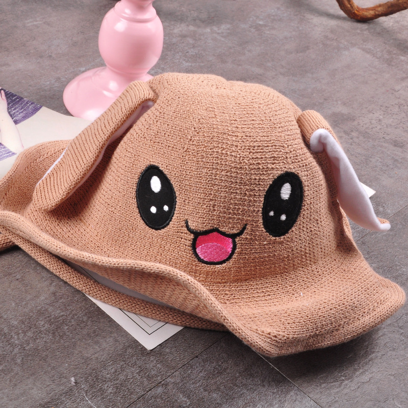 爆款 会动长耳朵可爱儿童草帽 夏季宝宝遮帽帽 卡通气囊草帽