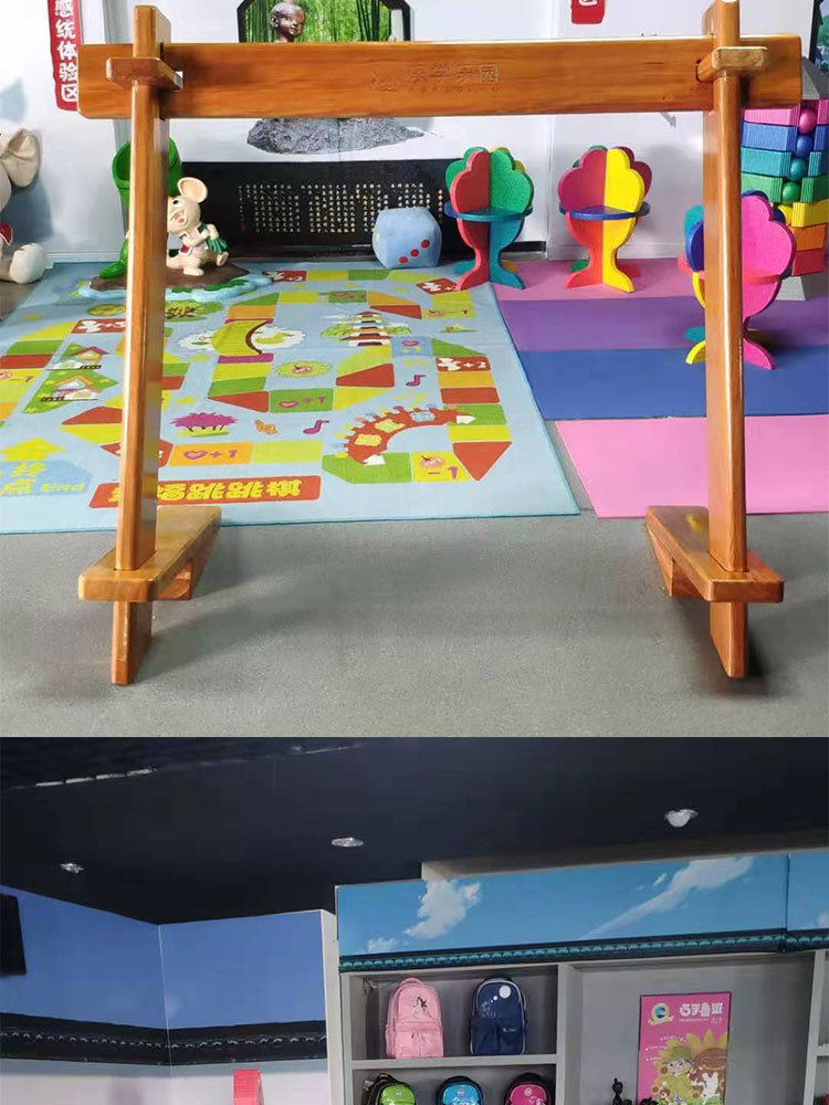利聪户外儿童实木拆装蹴鞠门幼儿园学校木质足球门足球框组装定制