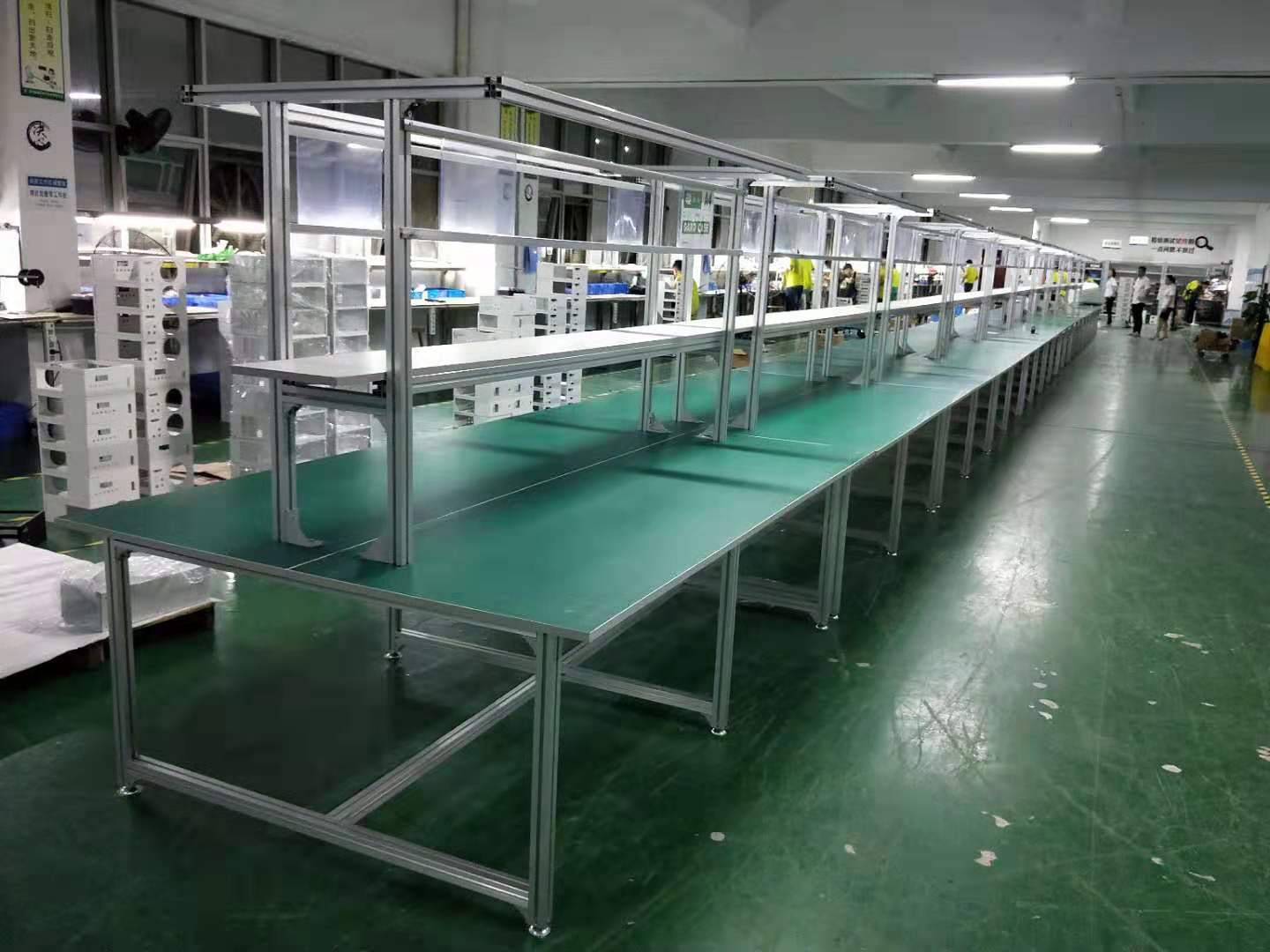 厂家批发防静电工作台双面带灯装配流水线操作台车间生产线工作台