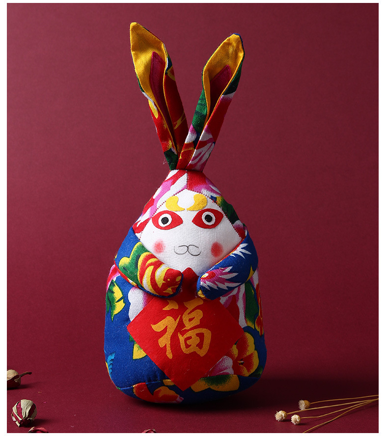 老北京兔爷儿 民间特色手工布艺礼品 中秋公仔旅游景点纪念玩偶
