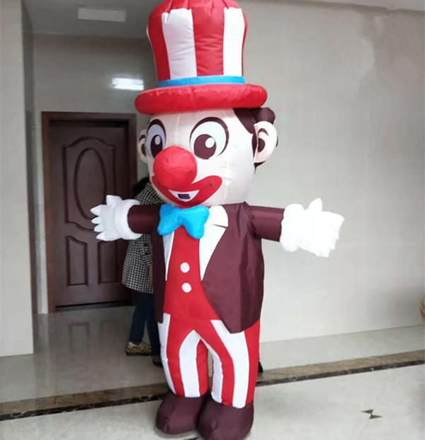 充气小丑卡通气模 活动游行充气人偶服装 小丑气模定制卡通气模人