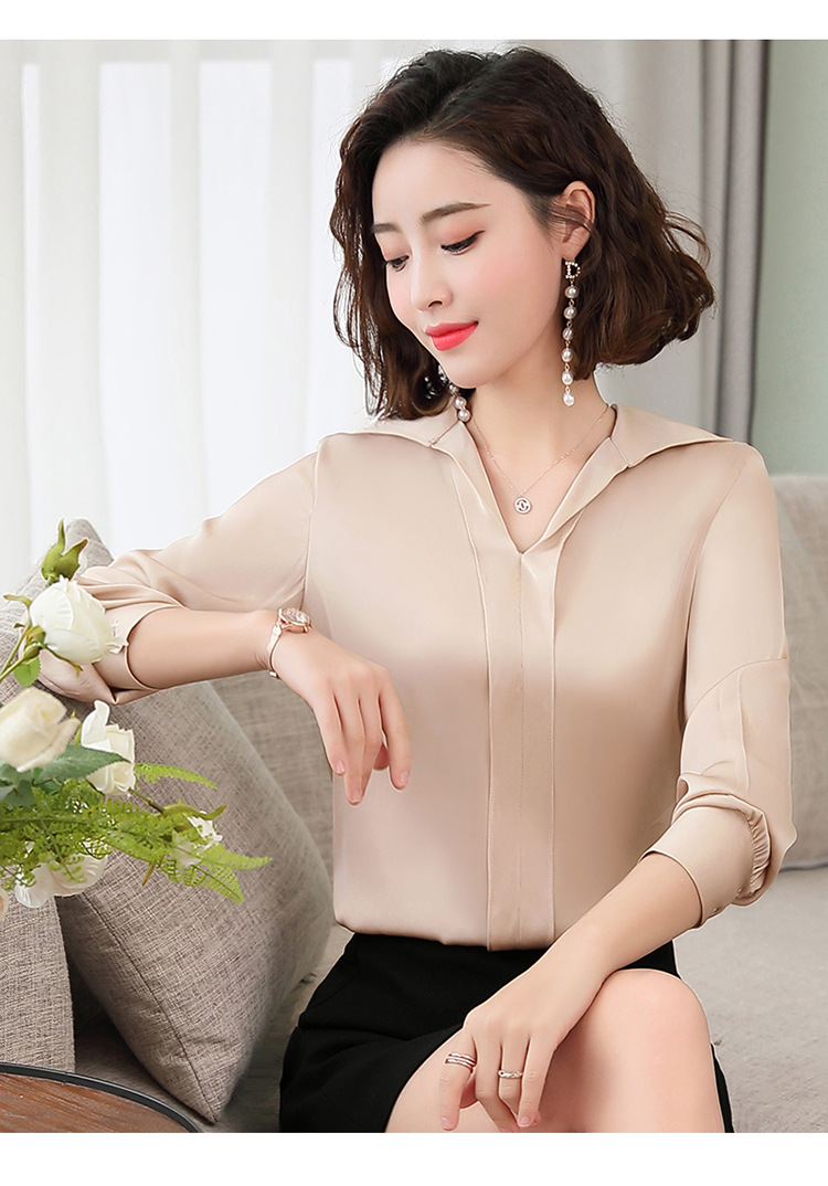 1916#p220 控价368 时尚名媛气质百搭真丝小衫