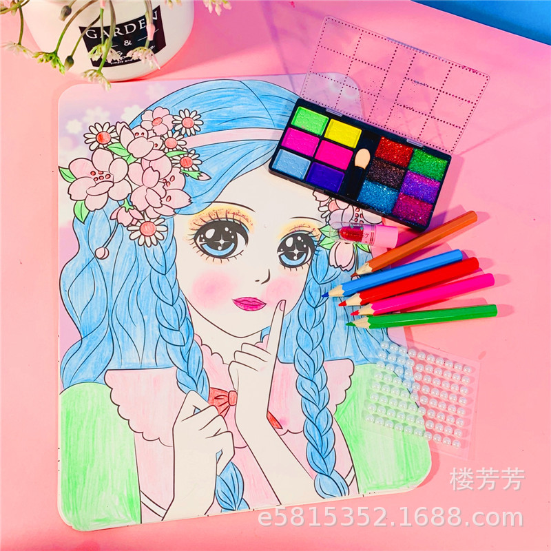 New Children's Makeup Painting Girl Makeup Toys Creative Handmade DIY Graffiti Painted Watercolor Set