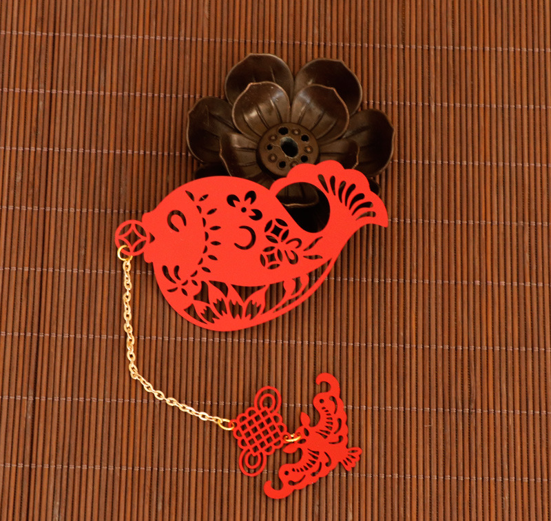 海豚吉祥书签中国风金属镂空创意礼品定制书签企业定制礼品