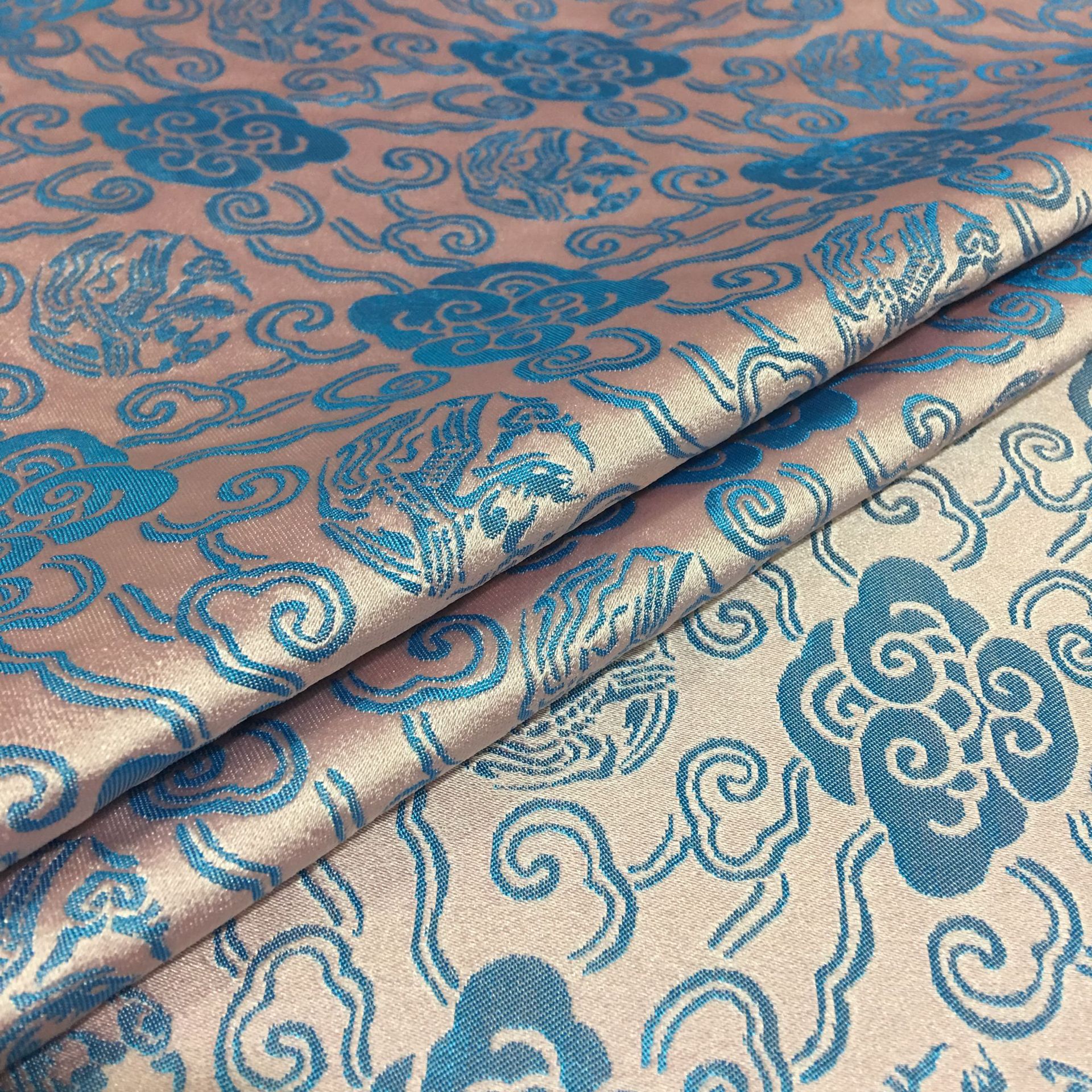 春夏秋冬适用面料 云鹤提花布料 汉唐服古装面料 手工丝绸布料