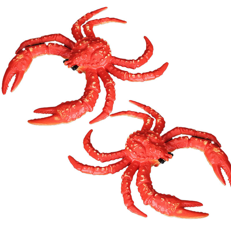 仿真实心海洋生物模型玩具迷你帝王蟹 螃蟹模型儿童认知玩具摆件