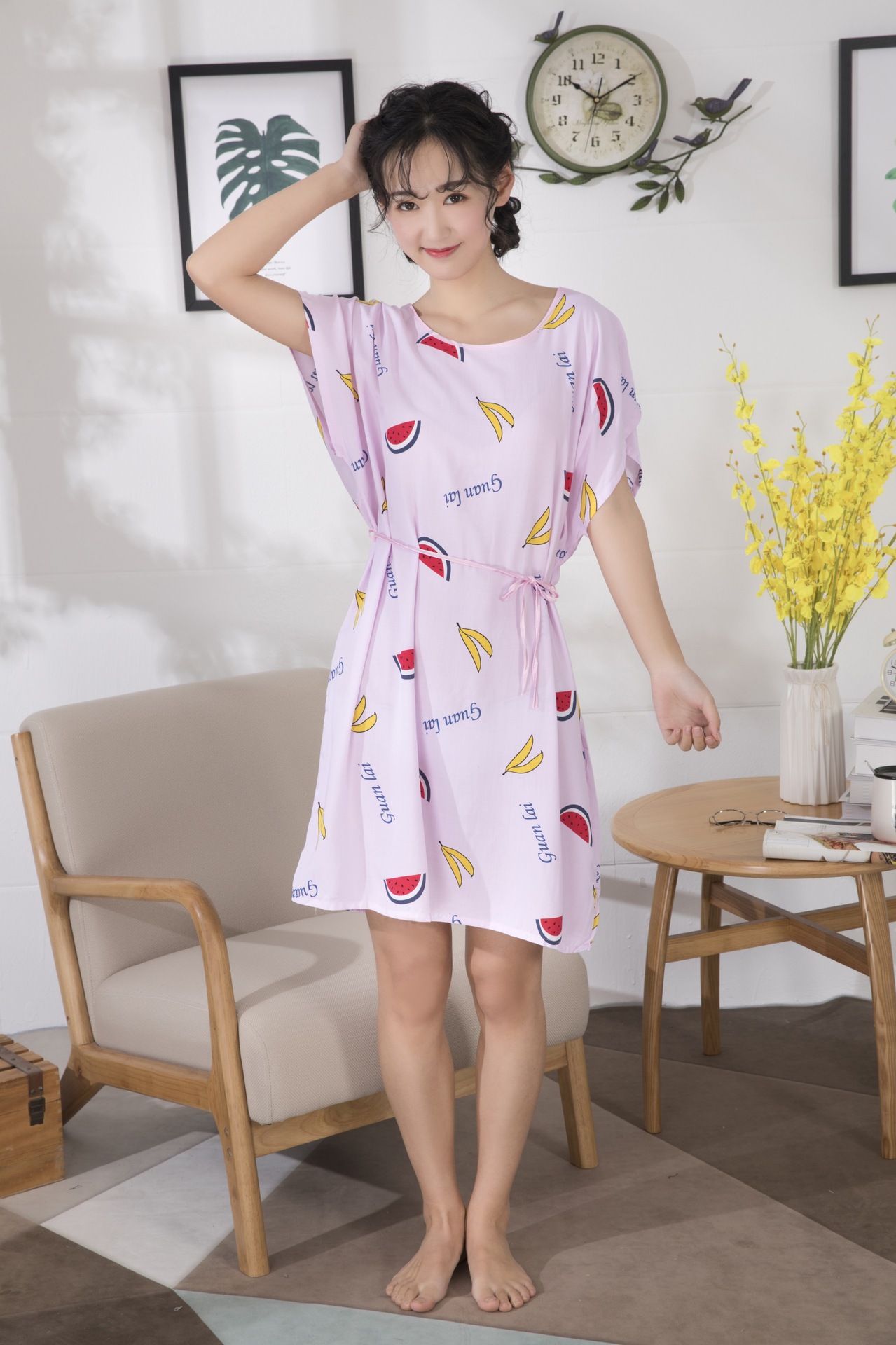 全棉 主面料成分 棉 主面料成分的含量 90(%)  产品类别 睡裙 款式