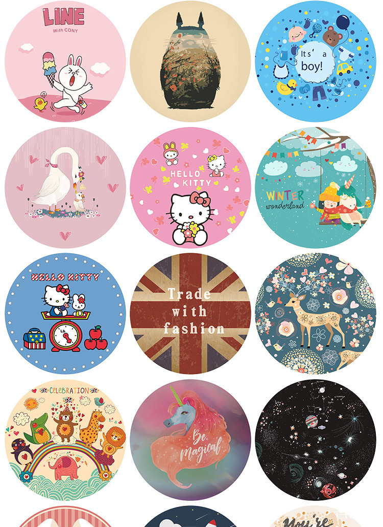 新款定制卧室儿童爬行卡通圆形地垫 电脑椅地垫床边毯一件代发