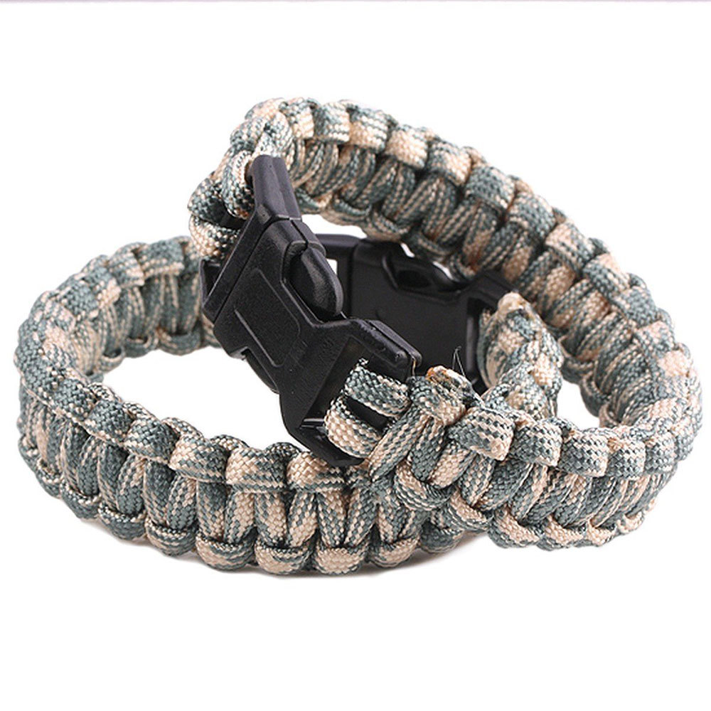 野营用品 户外救生应急手链 七芯伞绳手工编织手环