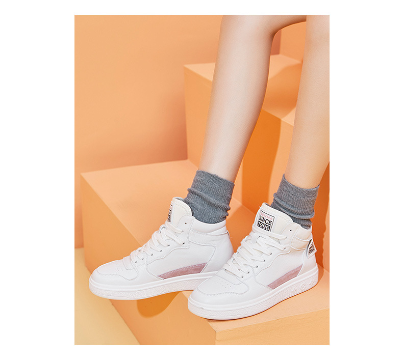 森马高帮小白鞋女秋款2019新款秋季女鞋百搭爆款潮鞋休闲高邦板鞋