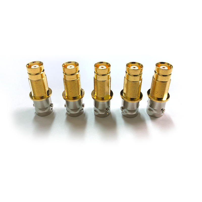 lhg 2m同轴电缆视频头 两兆头ddf架射频接线接头l9母转bnc母