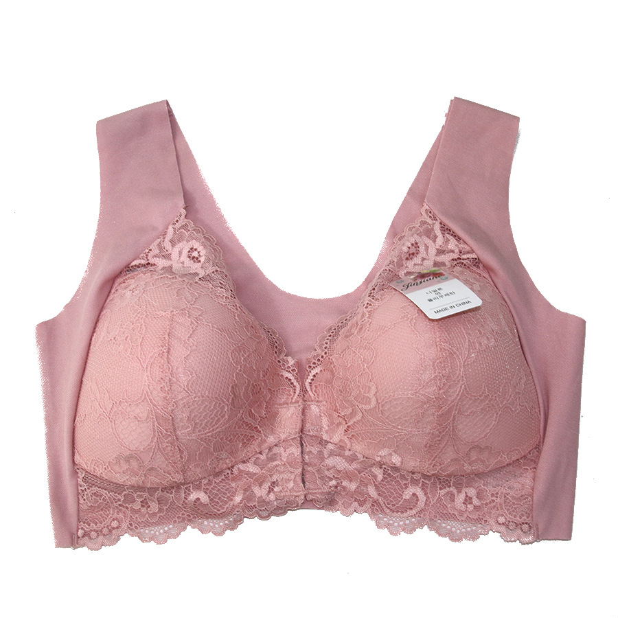 Front Open Buckle Vest Bra Large Size Sexy Lace Bra