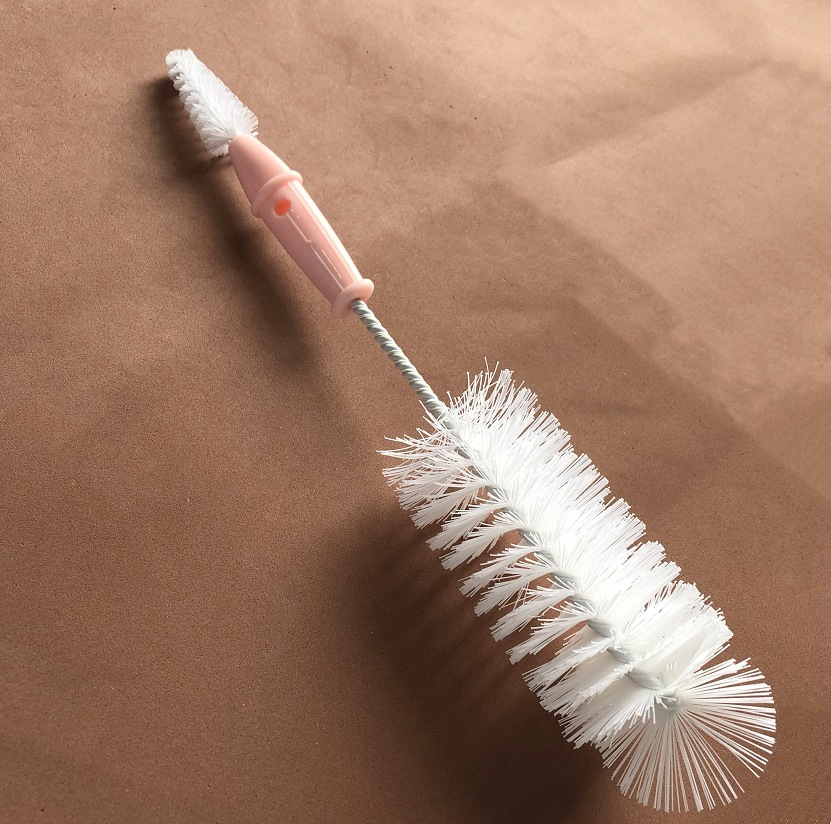 奶瓶刷 婴儿童水杯瓶子多功能双头塑料手柄清洁毛刷厂家批发
