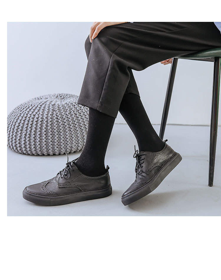 长筒袜子男士长袜秋冬季纯色西裤小腿高筒袜小腿袜 男纯棉秋冬