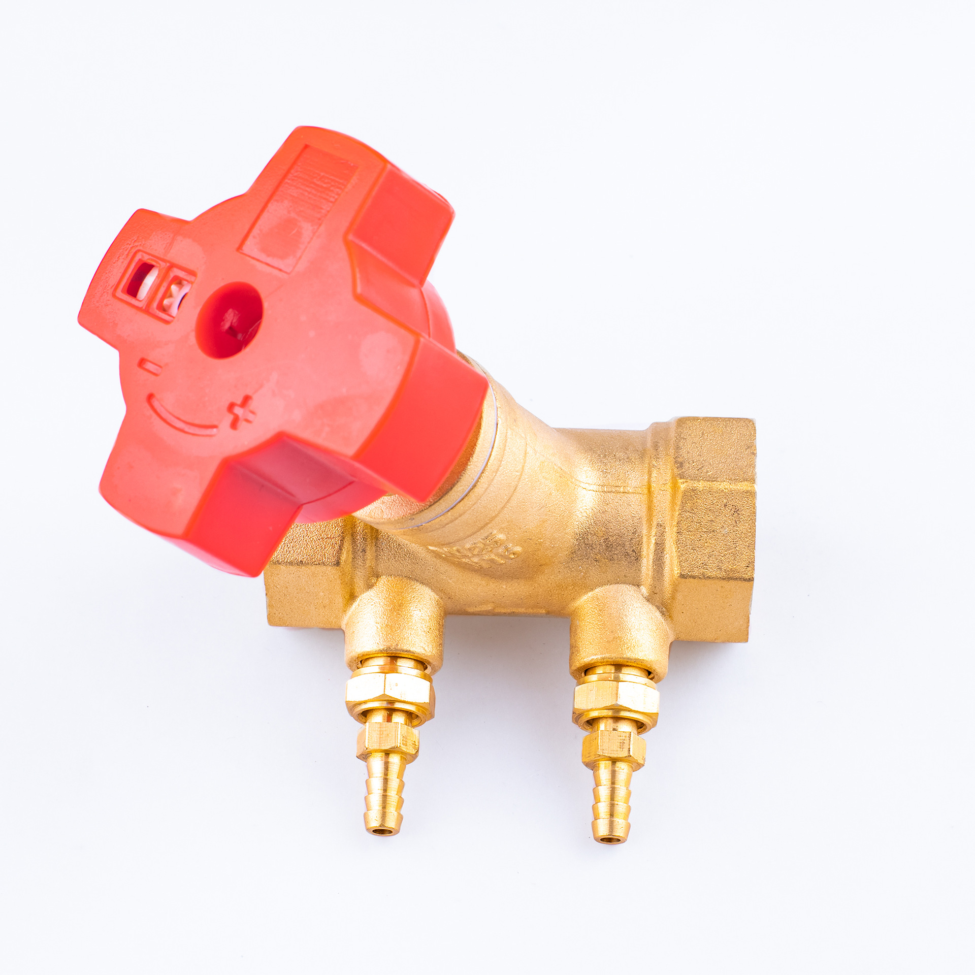 黄铜数字锁定平衡阀静态水力平衡阀调节阀带温气水动测温阀限流阀