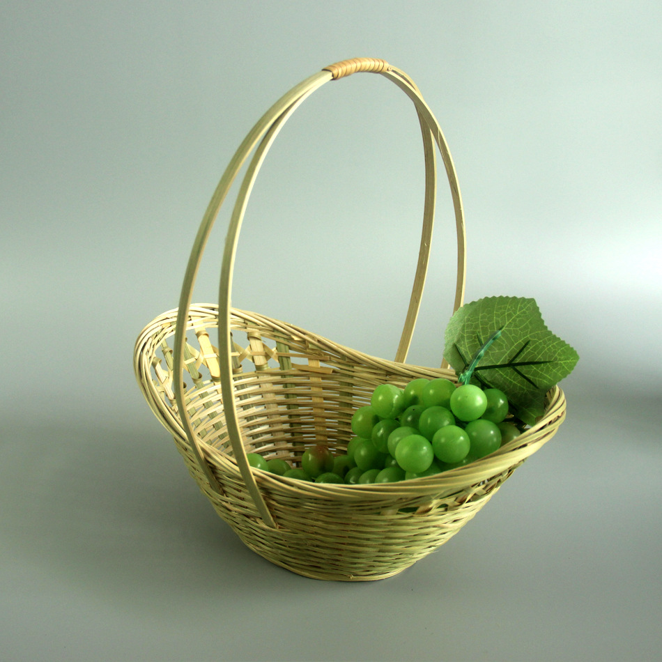 竹编竹筐竹篮竹制品小簸箕竹筛子家用水果盘馒头筐厨房收纳筐