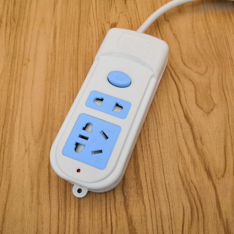 厂家批发百嘉牌607移动式多功能接线板 大功率新国标带安全门插座