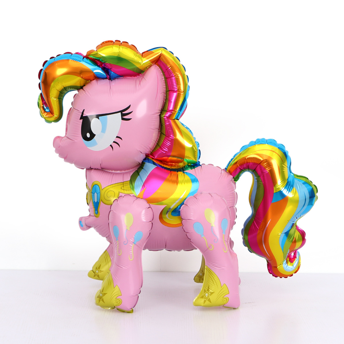 跨境 拼装小马气球 3d立体宝莉马组装铝膜气球 派对装饰气球