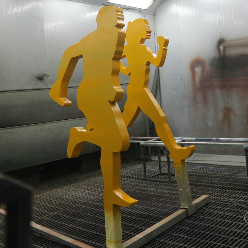 城市文明户外不锈钢建筑标语标牌定做 人像景区标识主题公园标牌