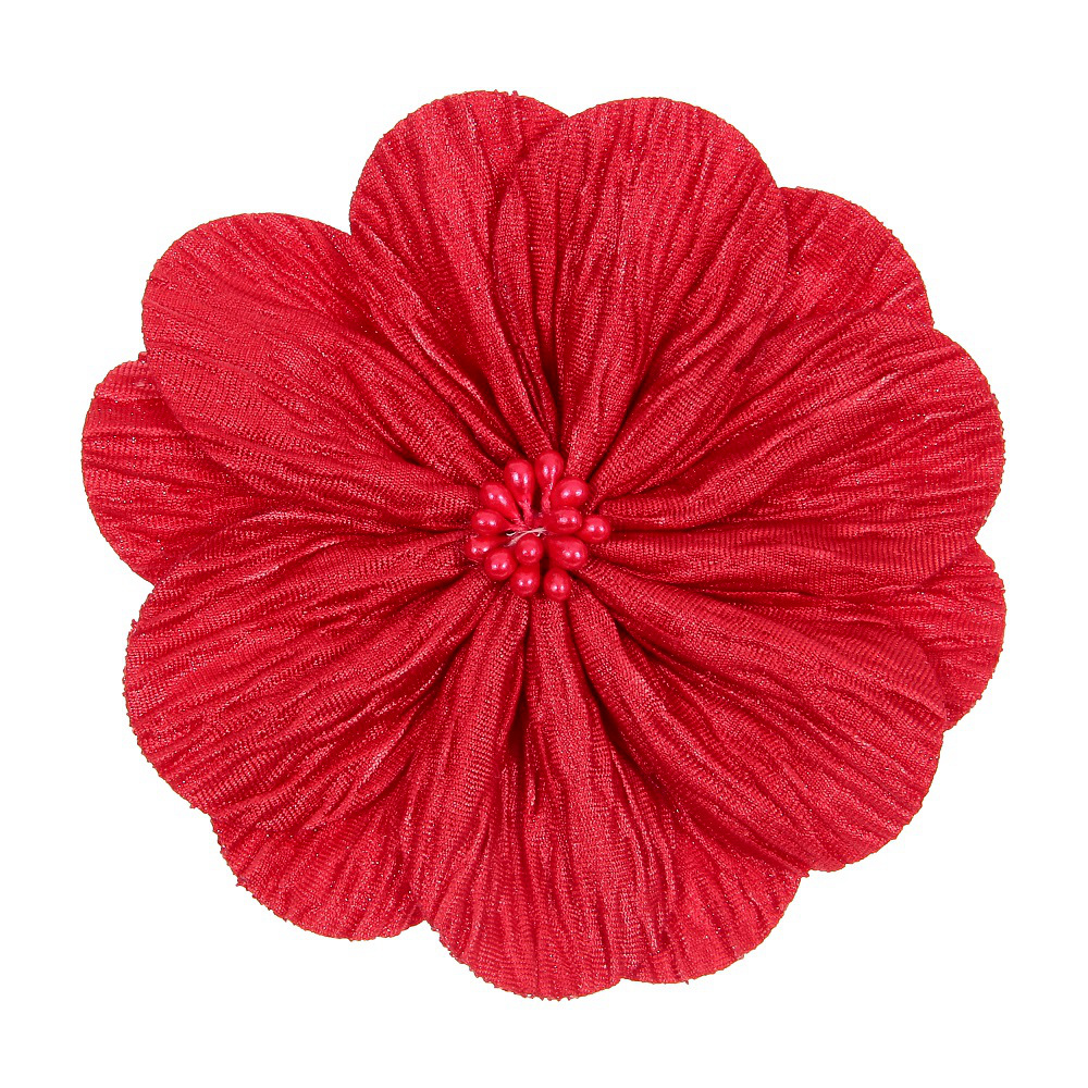 新款手工褶皱布花 外贸精致花蕊头花鞋花帽花 diy服饰配件 17色