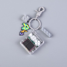 创意实用学生小礼品钥匙链俄罗斯方块迷你游戏机车钥匙扣包包挂件