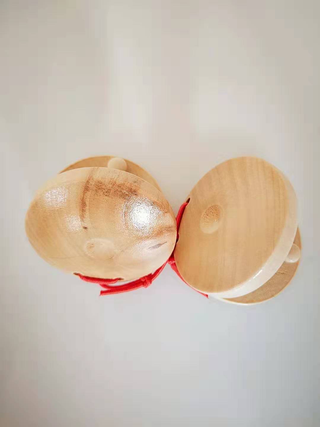 打击乐器玩具乐器木质响板木质圆舞板 儿童早教教具木质圆舞板