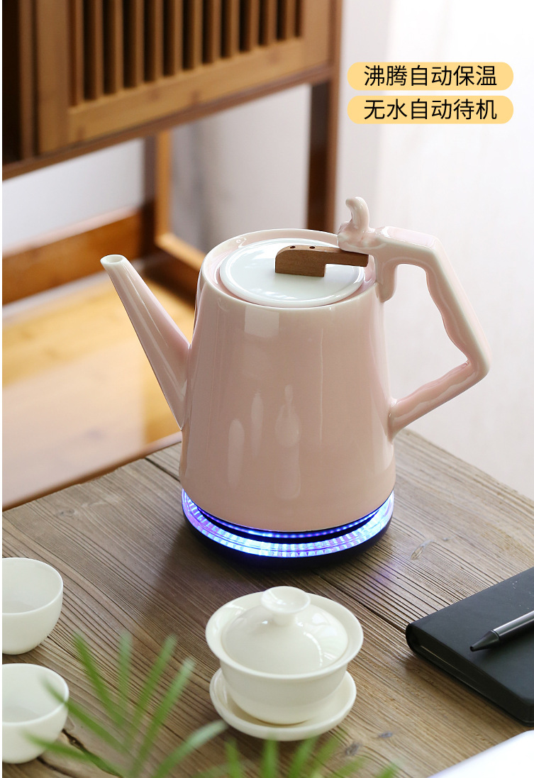 高端会所五星级酒店烧水壶智能陶瓷壶防干烧家用电陶炉快速烧水壶