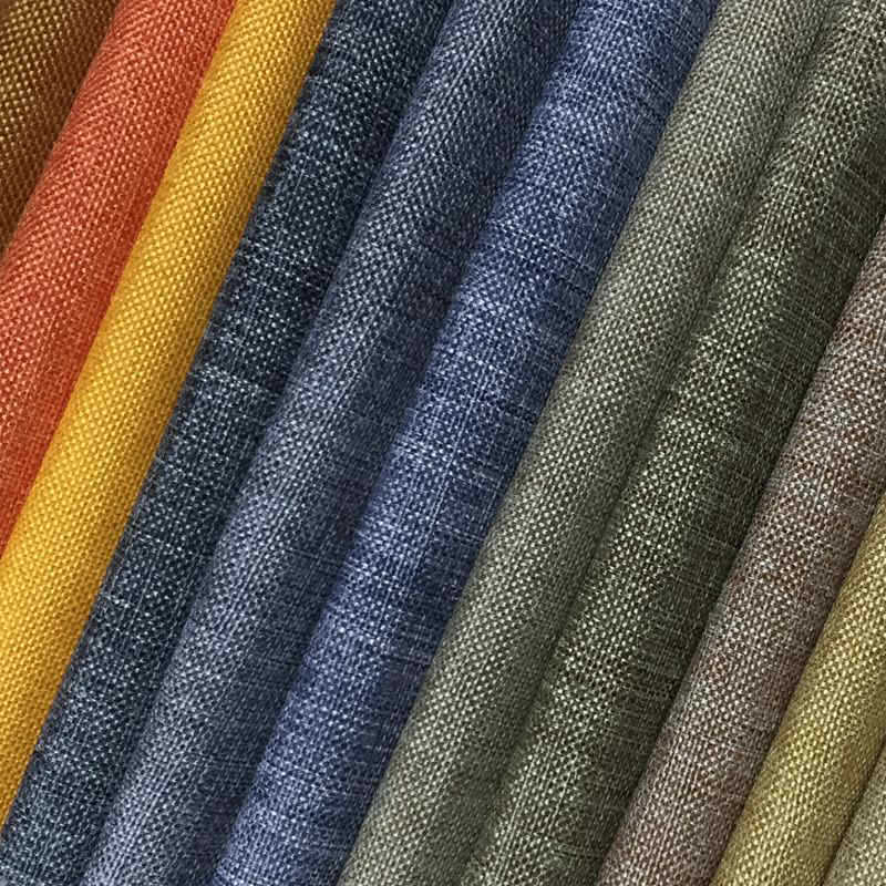 简约纯色细麻沙发布料亚麻面料抱枕靠垫布